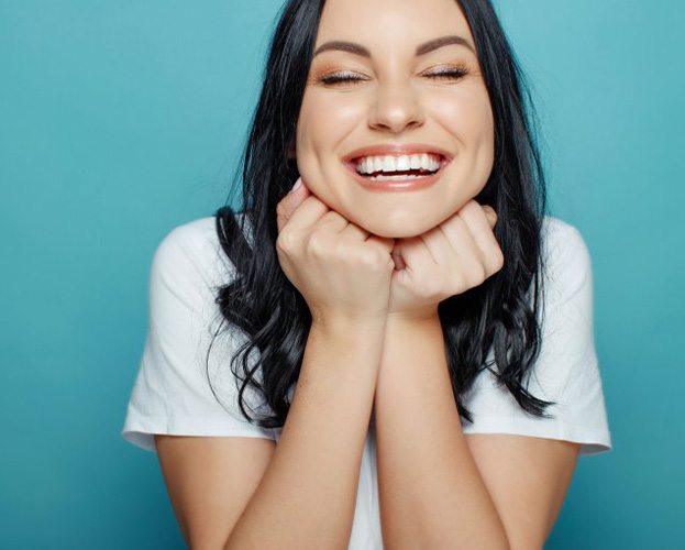 Lady smiles radiantly