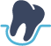 Animated tooth loose in gum tissue