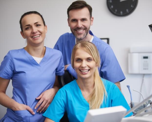 Caring dental team members