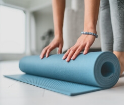 Person doing yoga