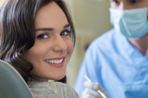 woman visiting dentist 